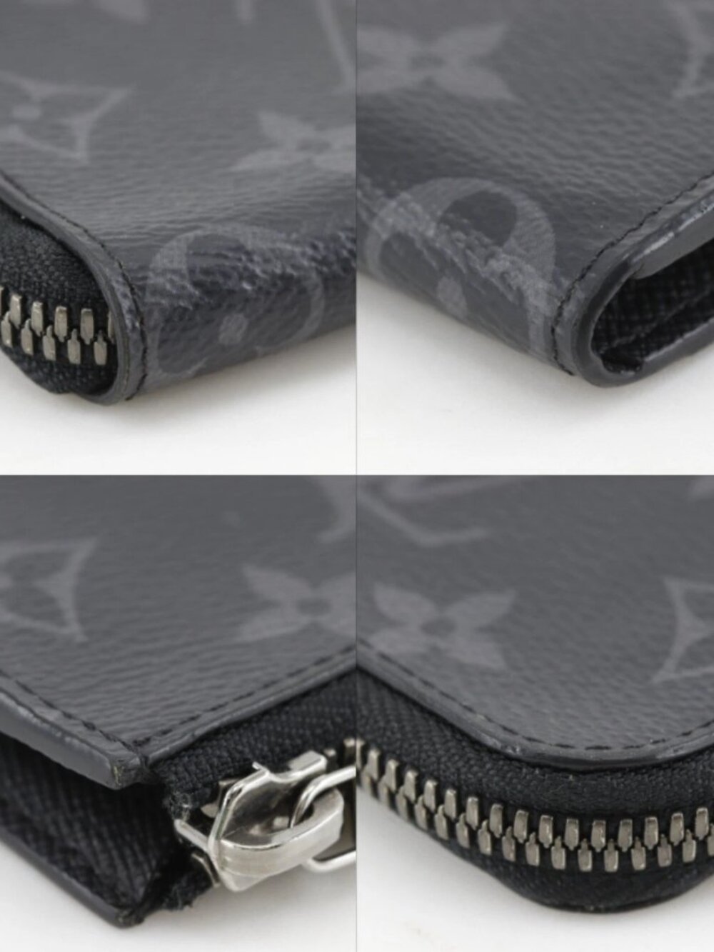 LOUIS VUITTON Portemonejour Coin Purse M63536 Monogram Eclipse black PVC mens - Picture 4 of 16